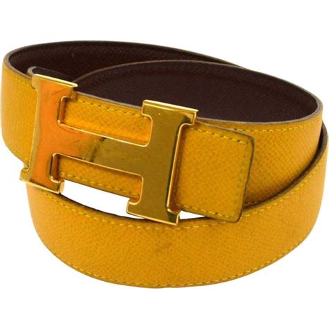 yellow hermes belt|genuine hermes belt.